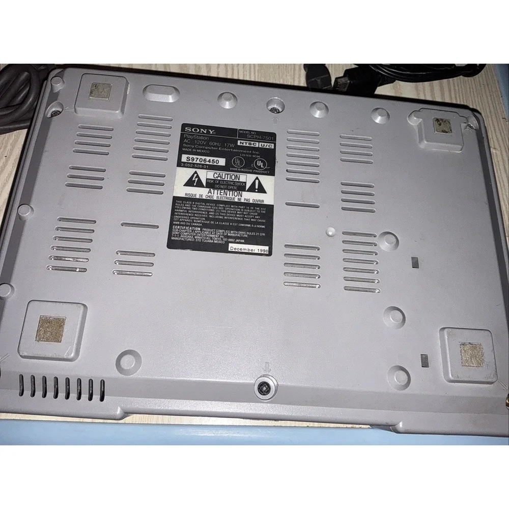 Sony PlayStation 1 PS1 Console Bundle w/ 2 Official Controllers‎ Tested Working